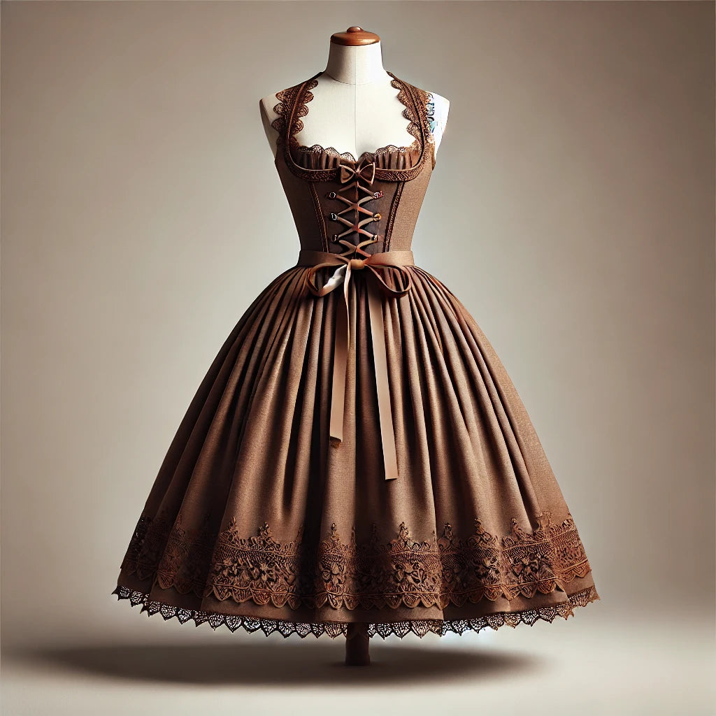 Fascinace hnědých dirndls a single -color dirndls - cesta do světa elegance a tradice